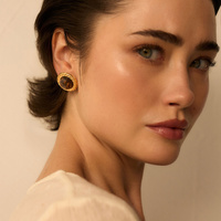 Złote kolczyki vintage Noir N°3