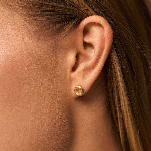 Złote Kolczyki PEBBLE