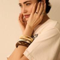 Srebrna sztywna bransoletka Bold