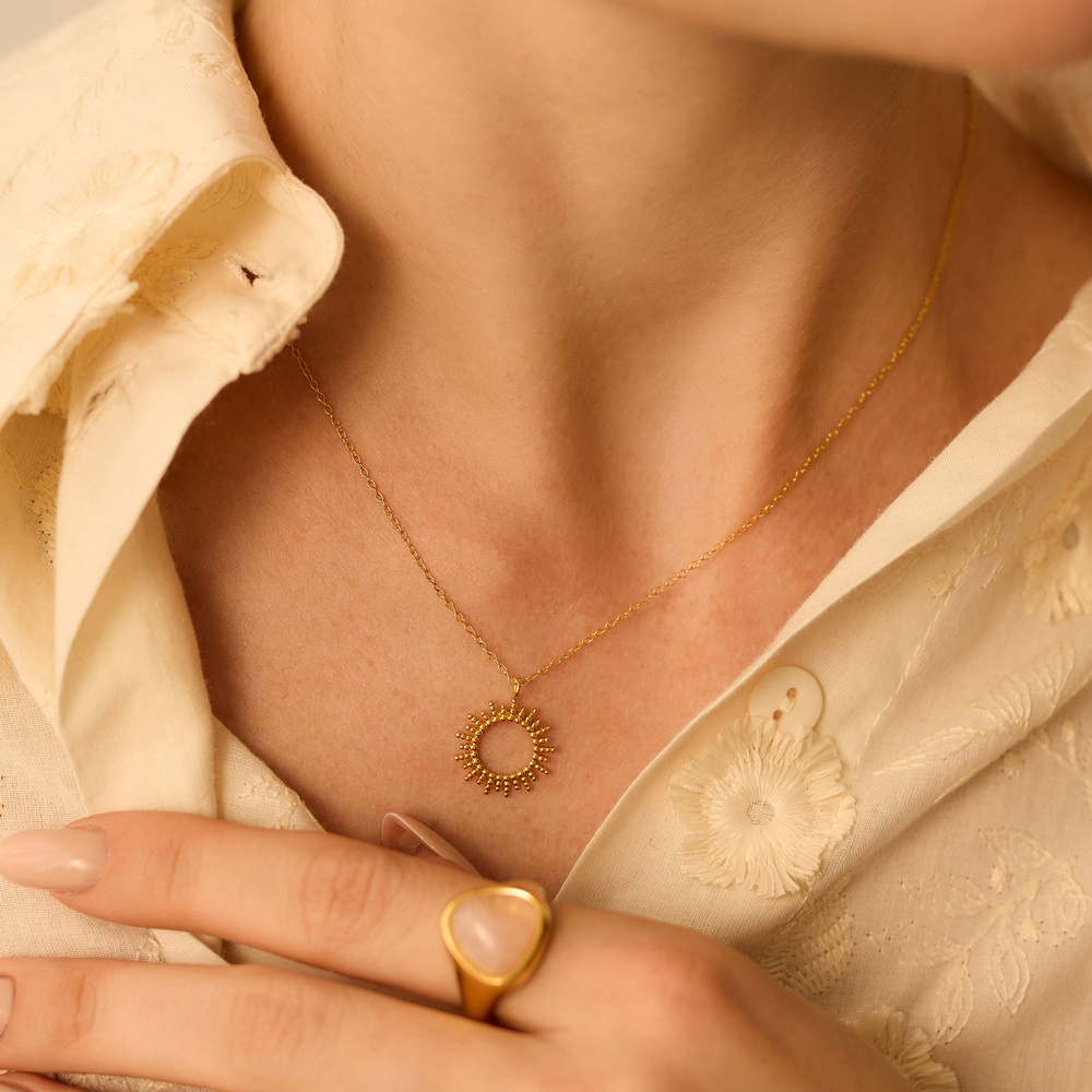 Złoty naszyjnik ze słońcem Serenity