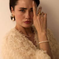 Bransoletka z pereł naturalnych Golden N°2 