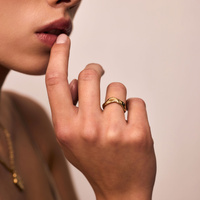 Złota obrączka AQUA