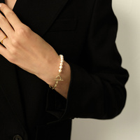 Złota bransoletka z perłami Whisper N°2