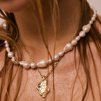 Złoty naszyjnik AQUA