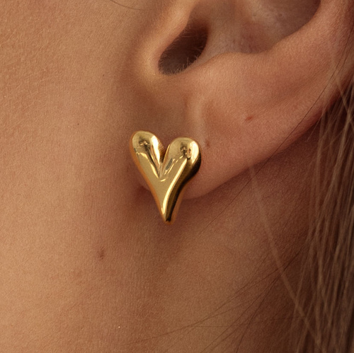 Złote kolczyki Mini Hearts N°1