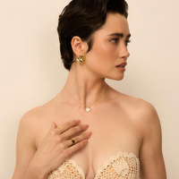 Złote kolczyki Wavy