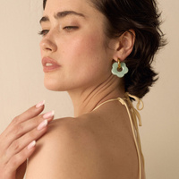 Złote kolczyki Fiore Mint