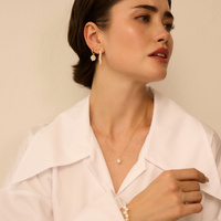 Złoty naszyjnik z perłą Pearl Chain N°3