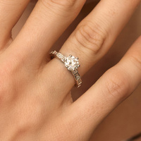 Srebrny pierścionek z Moissanitem (srebro 925) Promise N°4