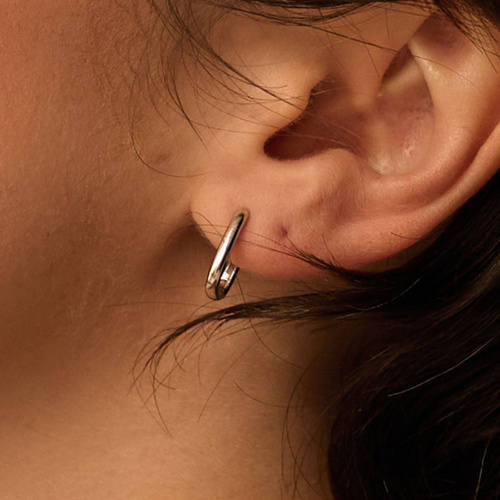 Srebrne Kolczyki Owalne Liv N°3