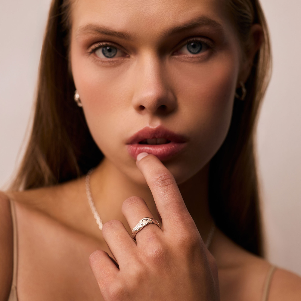 Srebrna obrączka AQUA