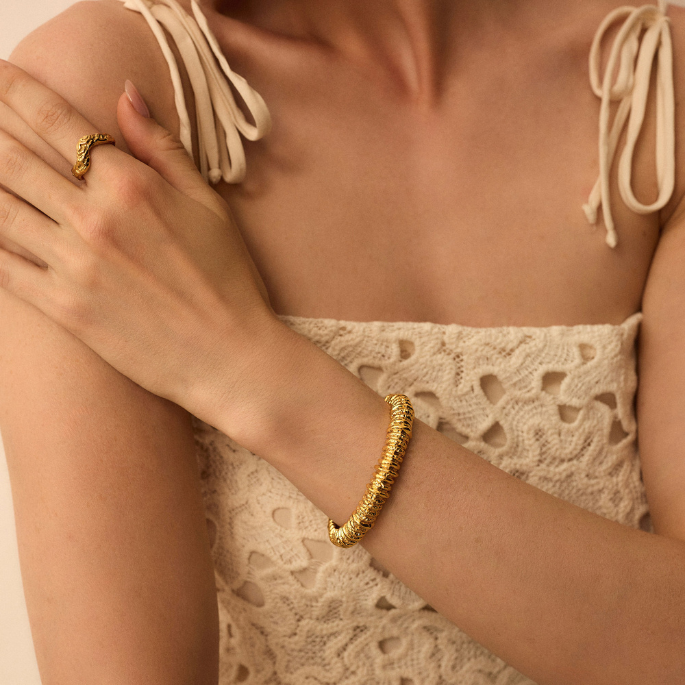 Złota bransoletka vintage Rope N°1