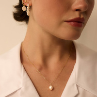 Złoty naszyjnik z perłą Pearl Chain N°3