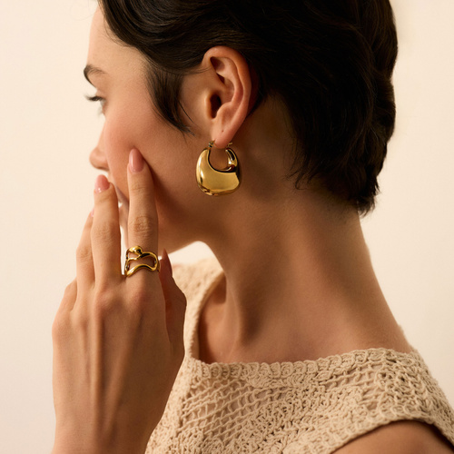 Złote kolczyki Gypsy