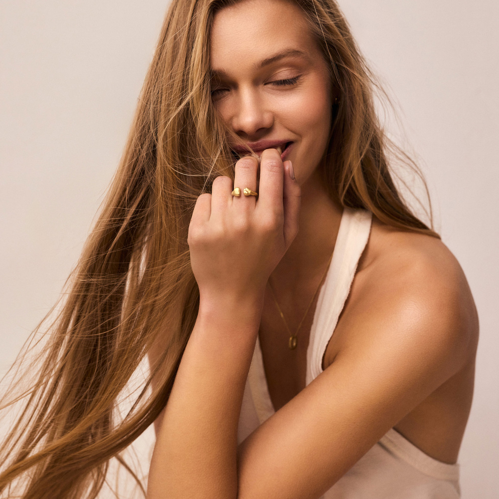 Złoty pierścionek BALANCE