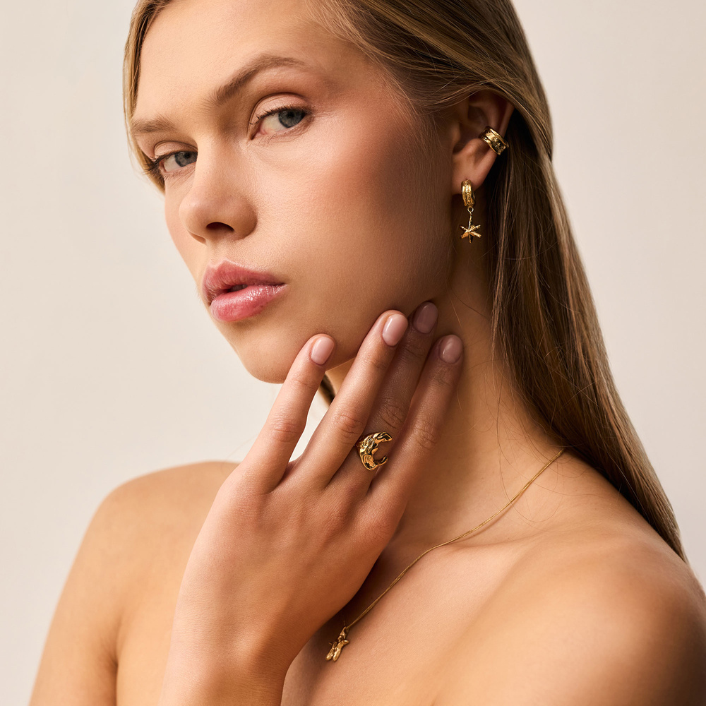 Złote kolczyki CELESTE