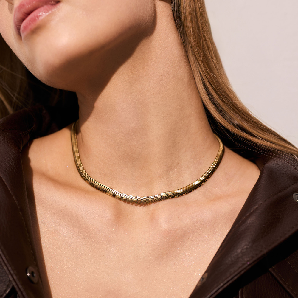 Złoty naszyjnik żmijka Gravity