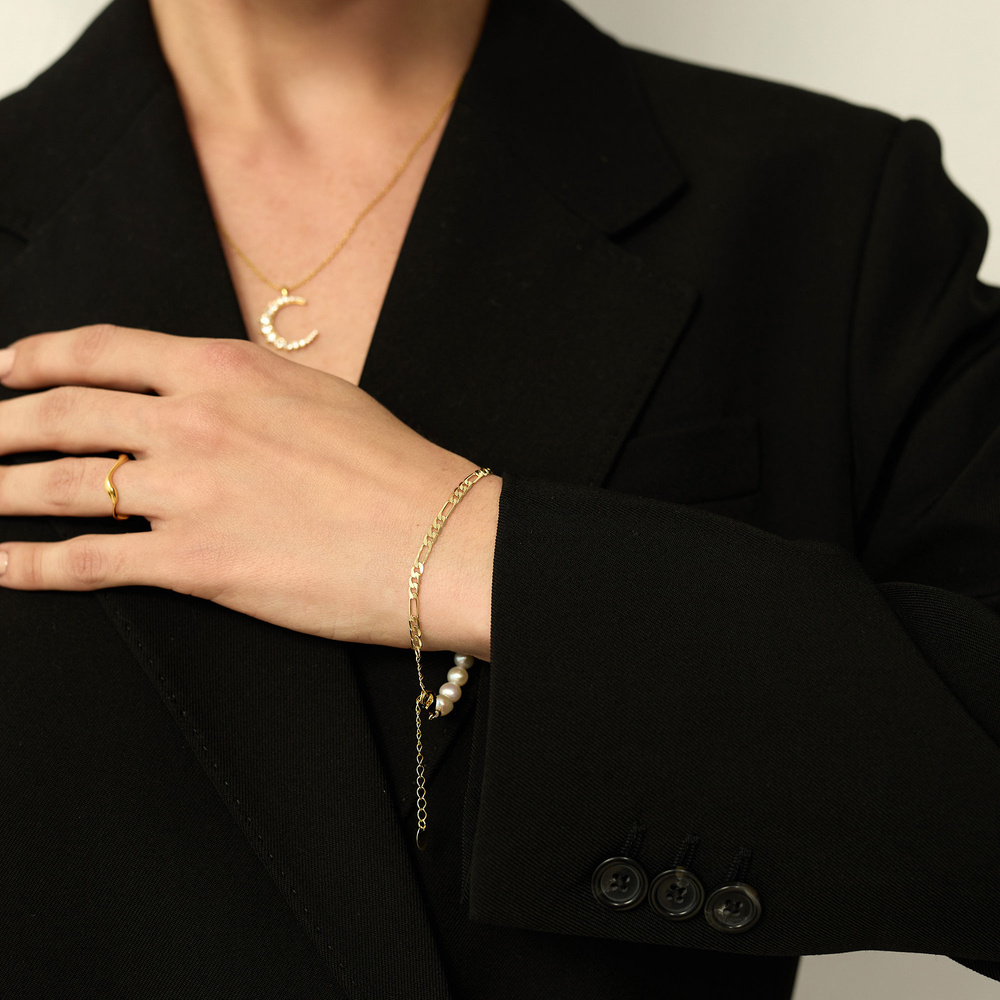 Złota bransoletka z perłami Whisper N°2