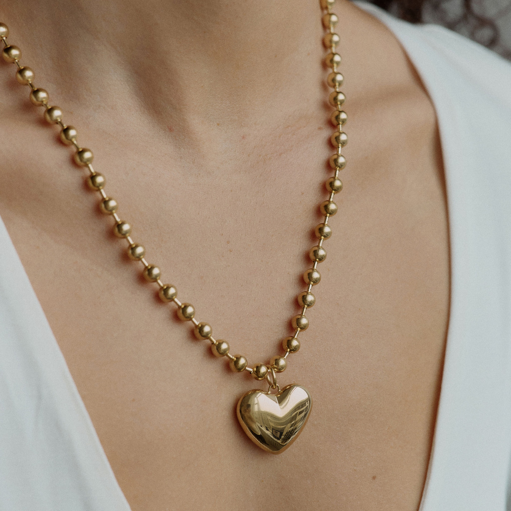 Złoty naszyjnik Fluffy Heart N°1