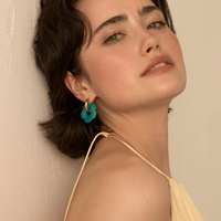 Złote kolczyki Fiore Ocean