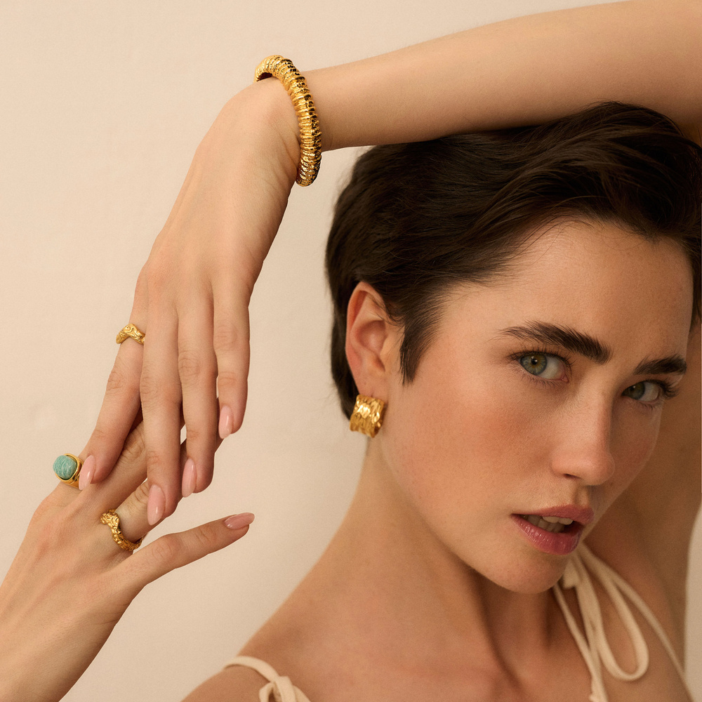 Złota bransoletka vintage Rope N°1