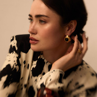 Złote kolczyki vintage Noir