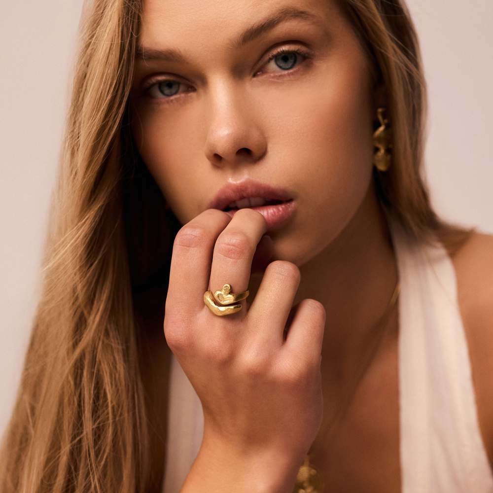 Złoty pierścionek ZEN