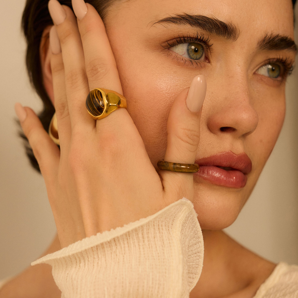 Pierścionek z tygrysiego oka Fierce N°2