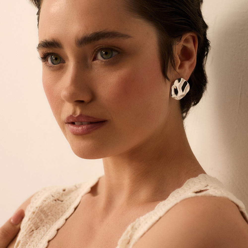 Srebrne kolczyki Wavy