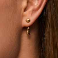 Złote kolczyki DRIP