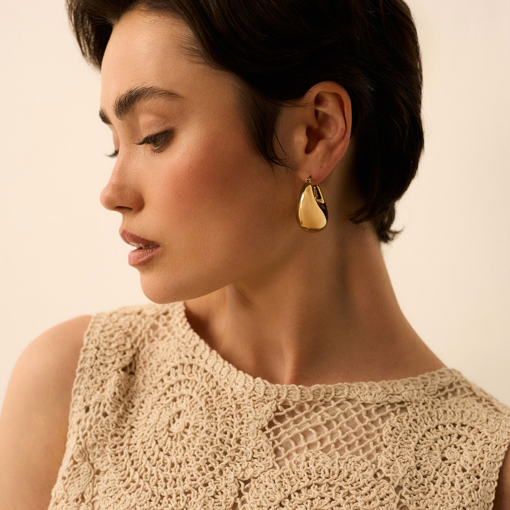 Złote kolczyki Gypsy