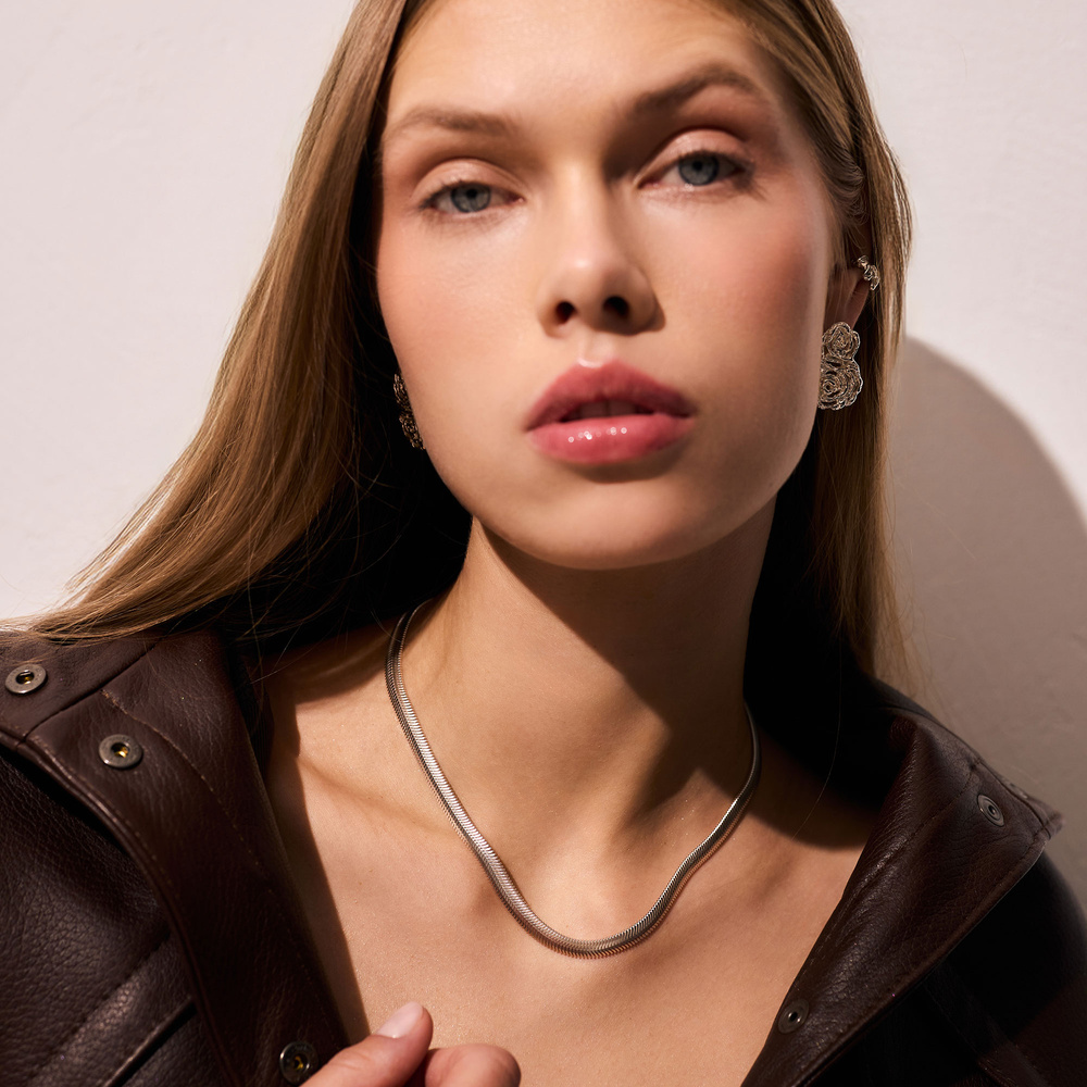 Srebrny naszyjnik żmijka Gravity