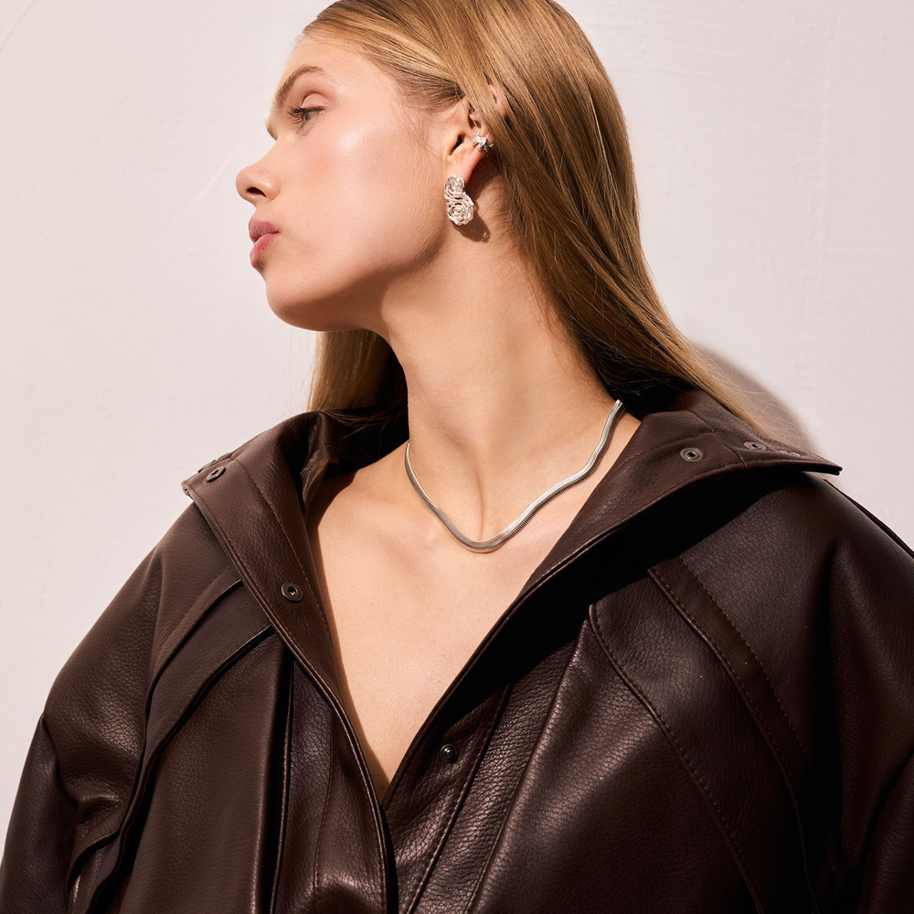 Srebrny naszyjnik żmijka Gravity