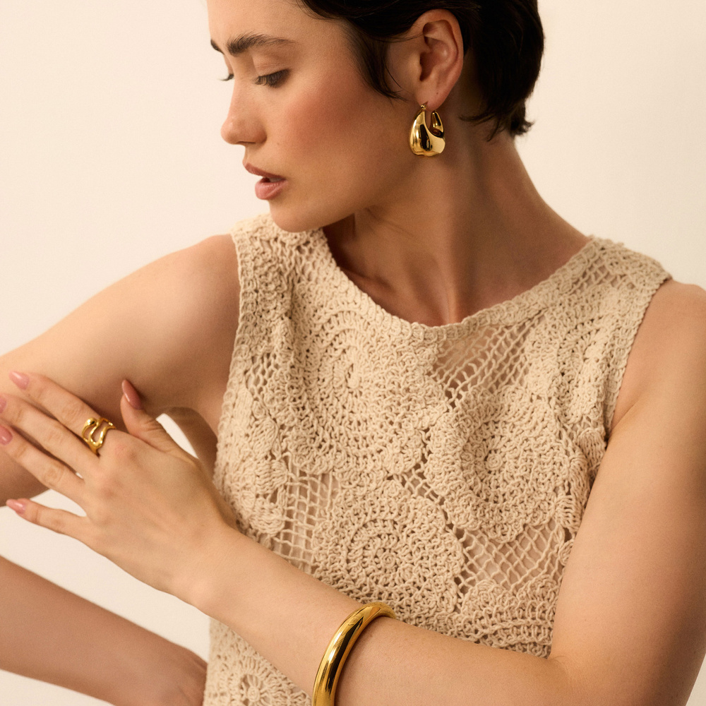 Złote kolczyki Gypsy