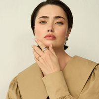 Srebrny regulowany pierścionek Gemini N°3