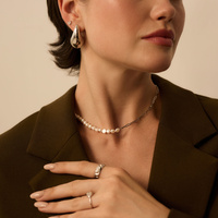 Srebrny naszyjnik z perłami naturalnymi Whisper