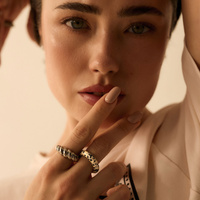 Pierścionek z jaspisu dalmatyńskiego Pepper N°2