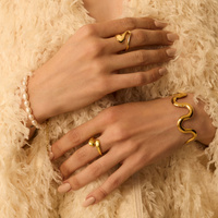 Złoty regulowany pierścionek Gemini N°3