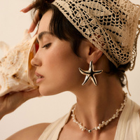 Srebrne kolczyki Starfish