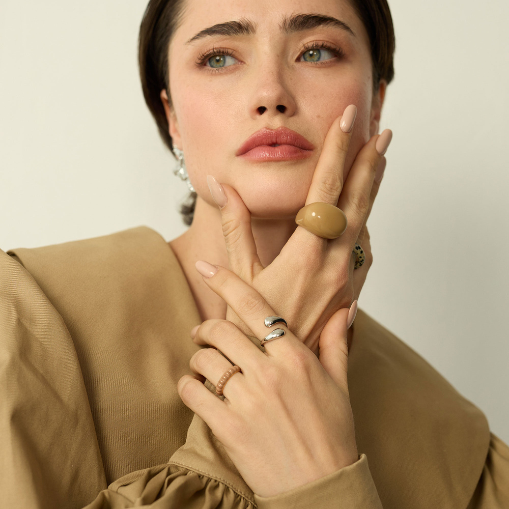 Srebrny regulowany pierścionek Gemini N°3