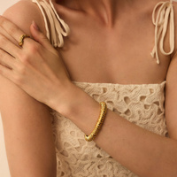 Złota bransoletka vintage Rope N°1