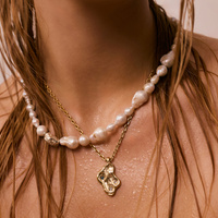 Złoty naszyjnik AQUA