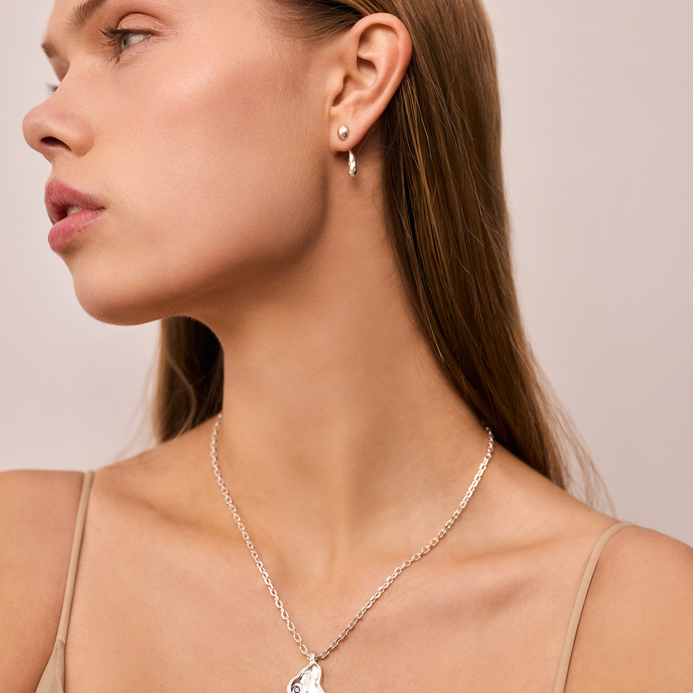 Srebrne kolczyki DRIP