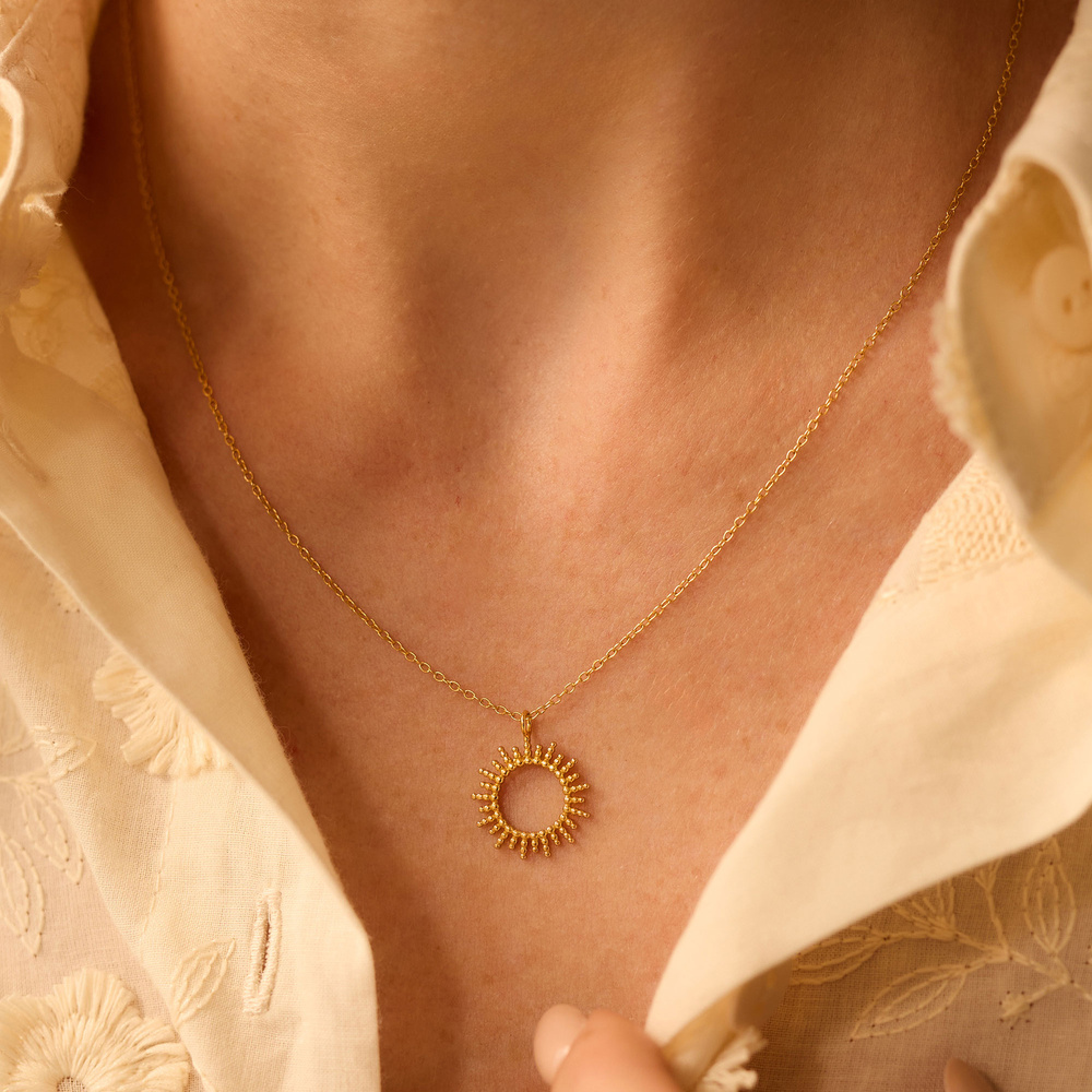Złoty naszyjnik ze słońcem Serenity