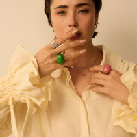 Srebrny regulowany pierścionek Fiore