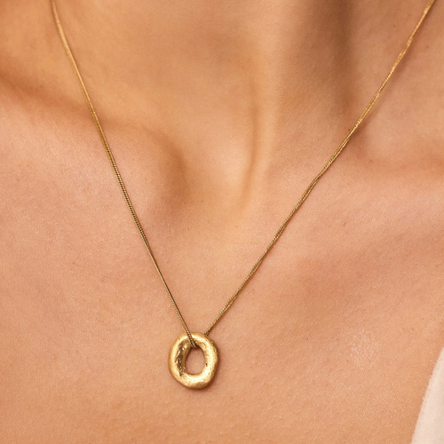 Złoty naszyjnik PEBBLE