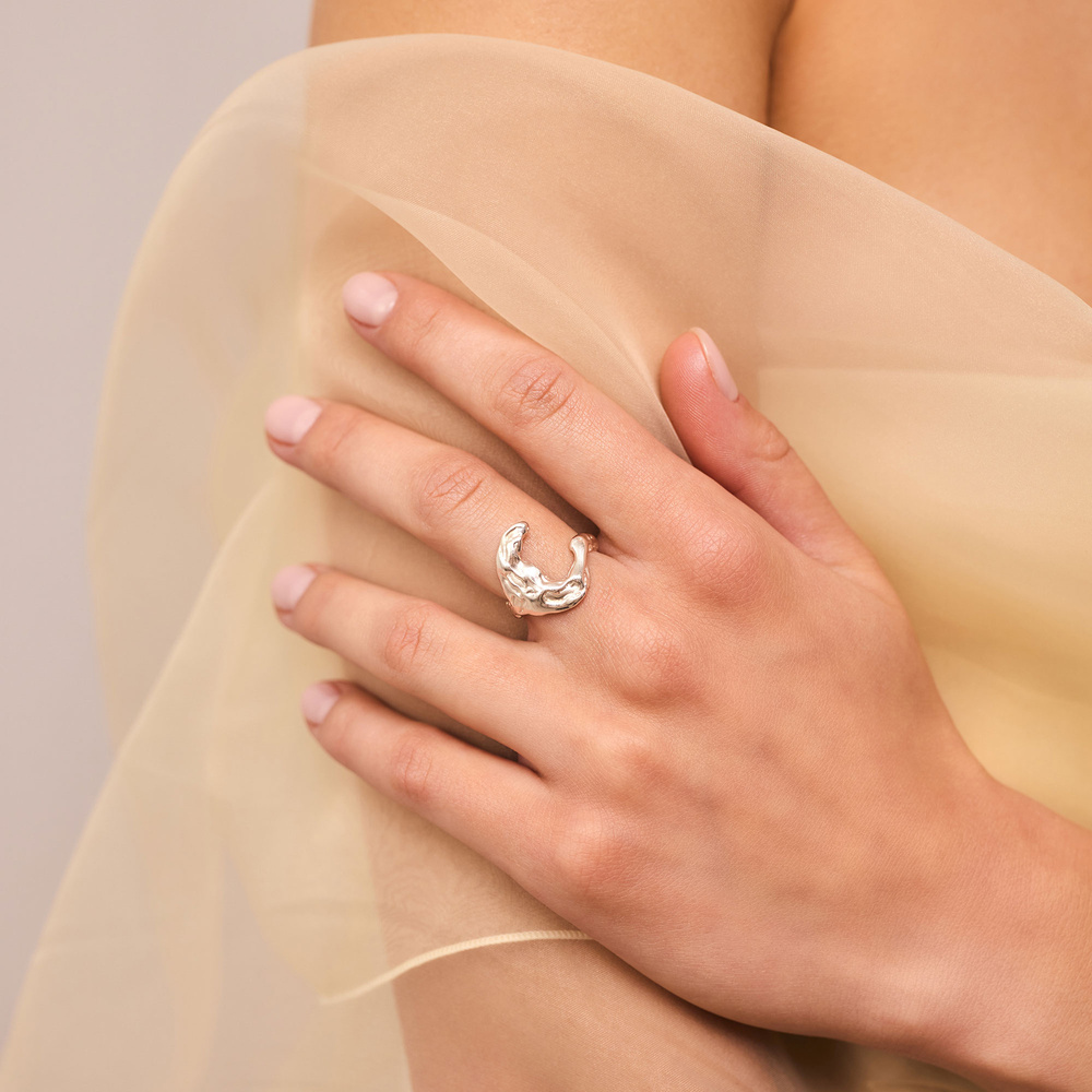 Srebrny pierścionek LUNA