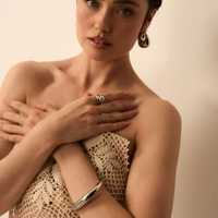 Srebrna sztywna bransoletka Cuff 