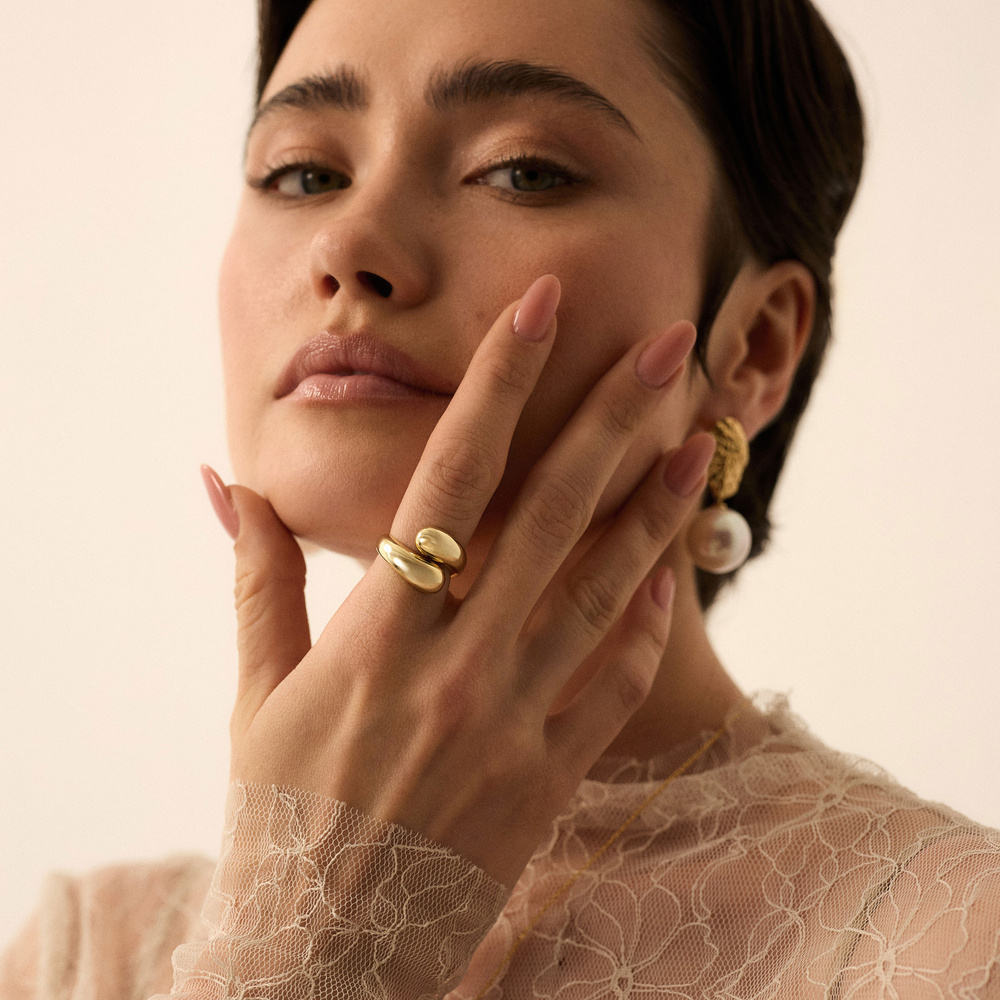 Złoty pierścionek Mouille