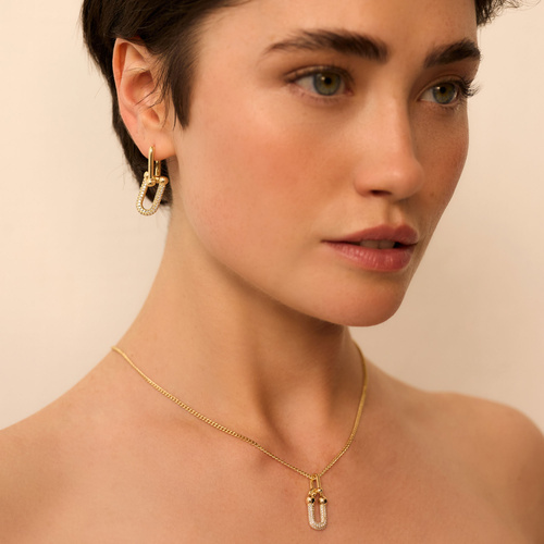 Złoty naszyjnik z ogniwami Cella